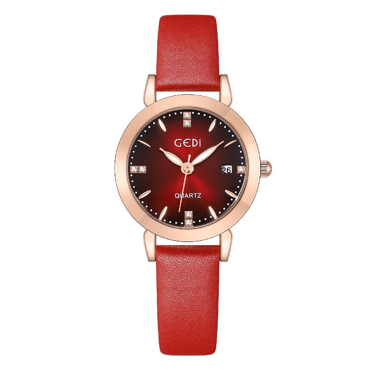 small dial Gedi for women with calendar, simple luxurious, niche waterproof belt, casual and fashionable women_voghion.com