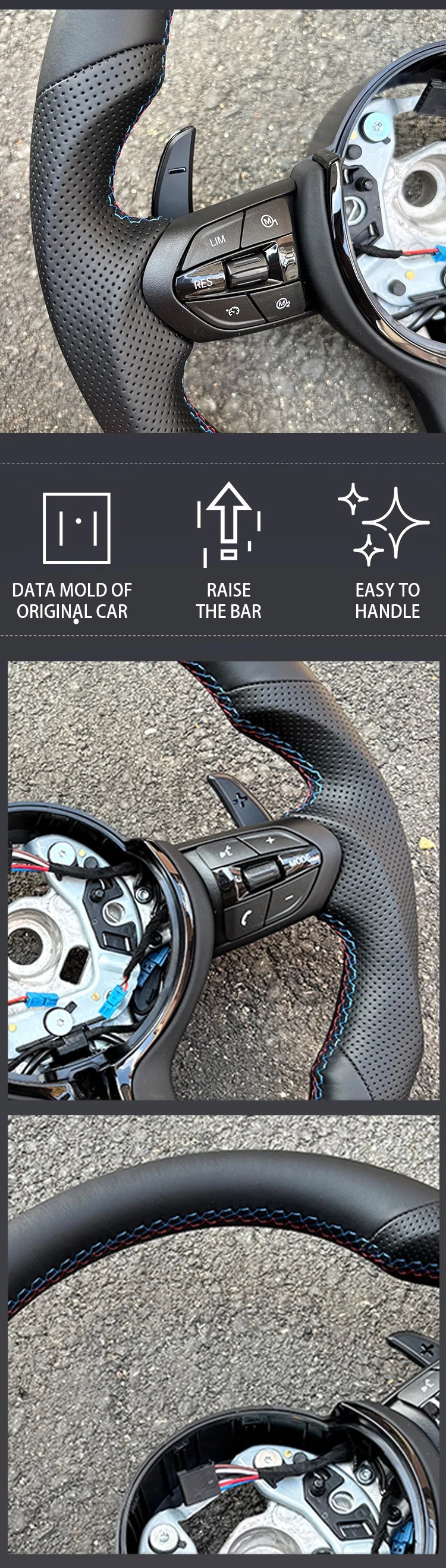 Suitable for BMW F30 F10 F31 F20 3 Series 5 Series M Sport steering wheel, without heating function