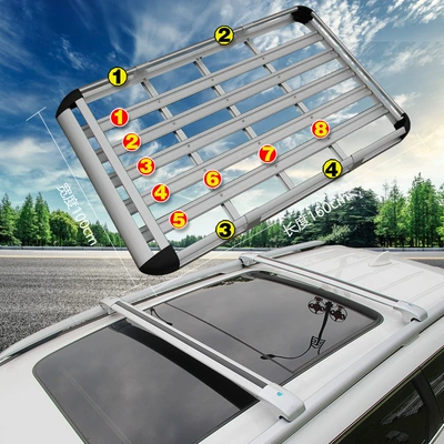 Roof rack – roof rack suv universal car - best-selling-100x160big-tiger-head-crossbargift-silver-no-punching-required