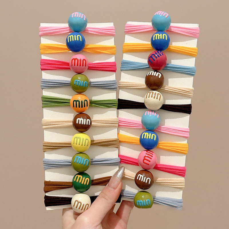 Cuerda para el cabello de color caramelo para niños 2025 nueva niña de alta elasticidad banda elástica para el cabello lazo para el cabello niña pinza la cabeza sin lastimar la cuerda para el cabello