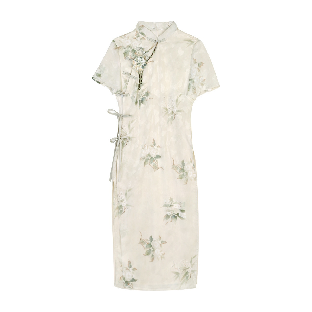 Diseño original escucha el nuevo estilo chino de mujeres chinas mejorar los pantalones de elementos han conjunto de cheongsam X059