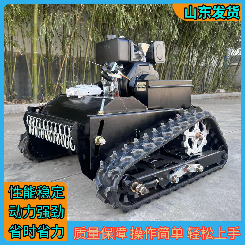 工厂直供履带割草机 山地行走割草有力柴油除草机 爬坡有劲碎草机
