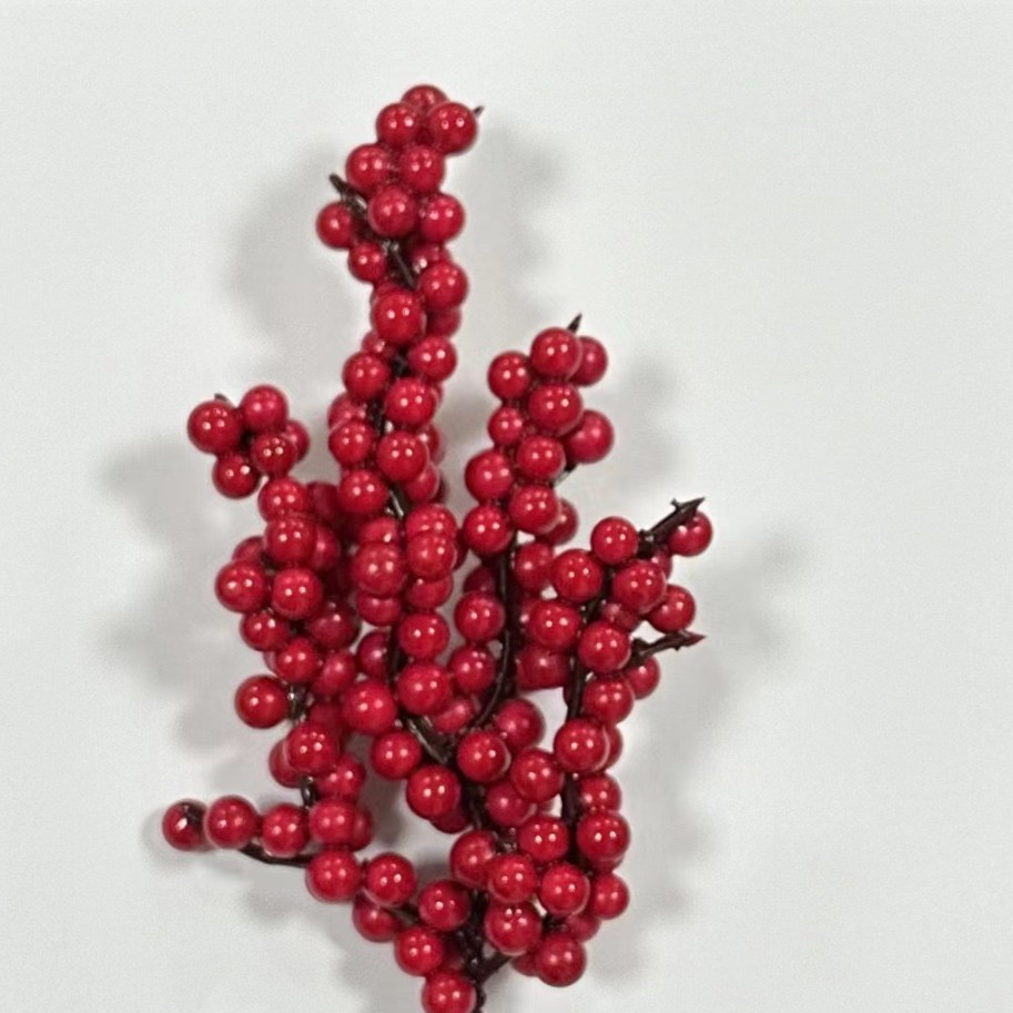 Ramas de Frutos Rojos Artificiales Plástico y PU para Bodas y Decoración del Hogar image 7