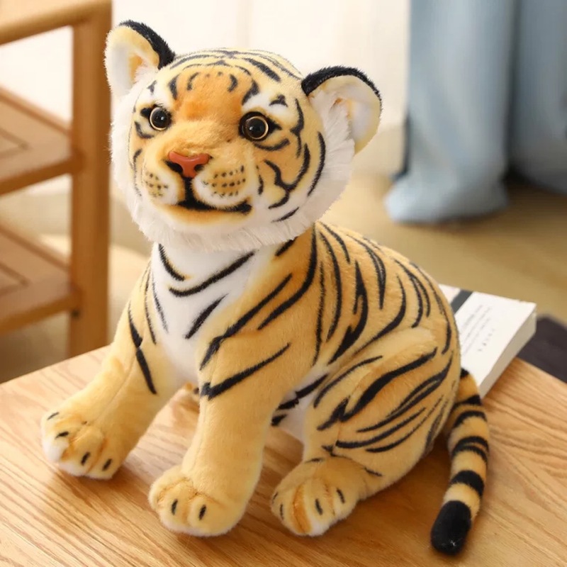 Simulation Tiger Doll Doll plush toy birthday gift White Tiger children's toy pillow gift logo