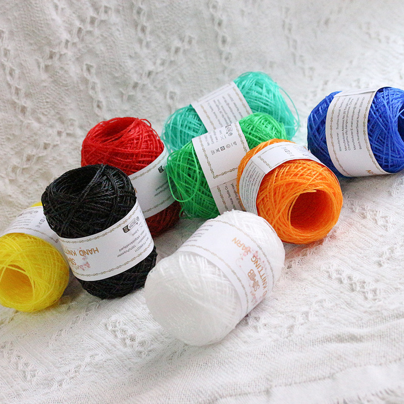 Wholesale Wool Ball Huicai Plastic Thread Crystal Thread Handmade DIY Crochet Spring and Summer Bag Fishnet Thread Special Yarn