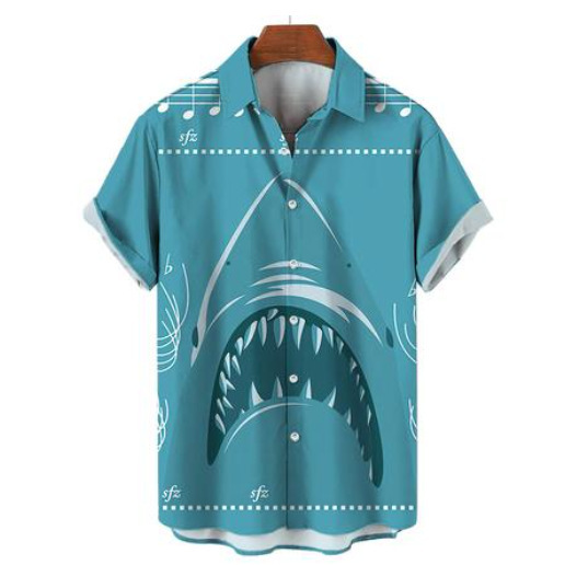 2025 Export Amazon 3D Digital Printing Men's Shirt Paint Art Pattern Short-Sleeved Shirt Export X20