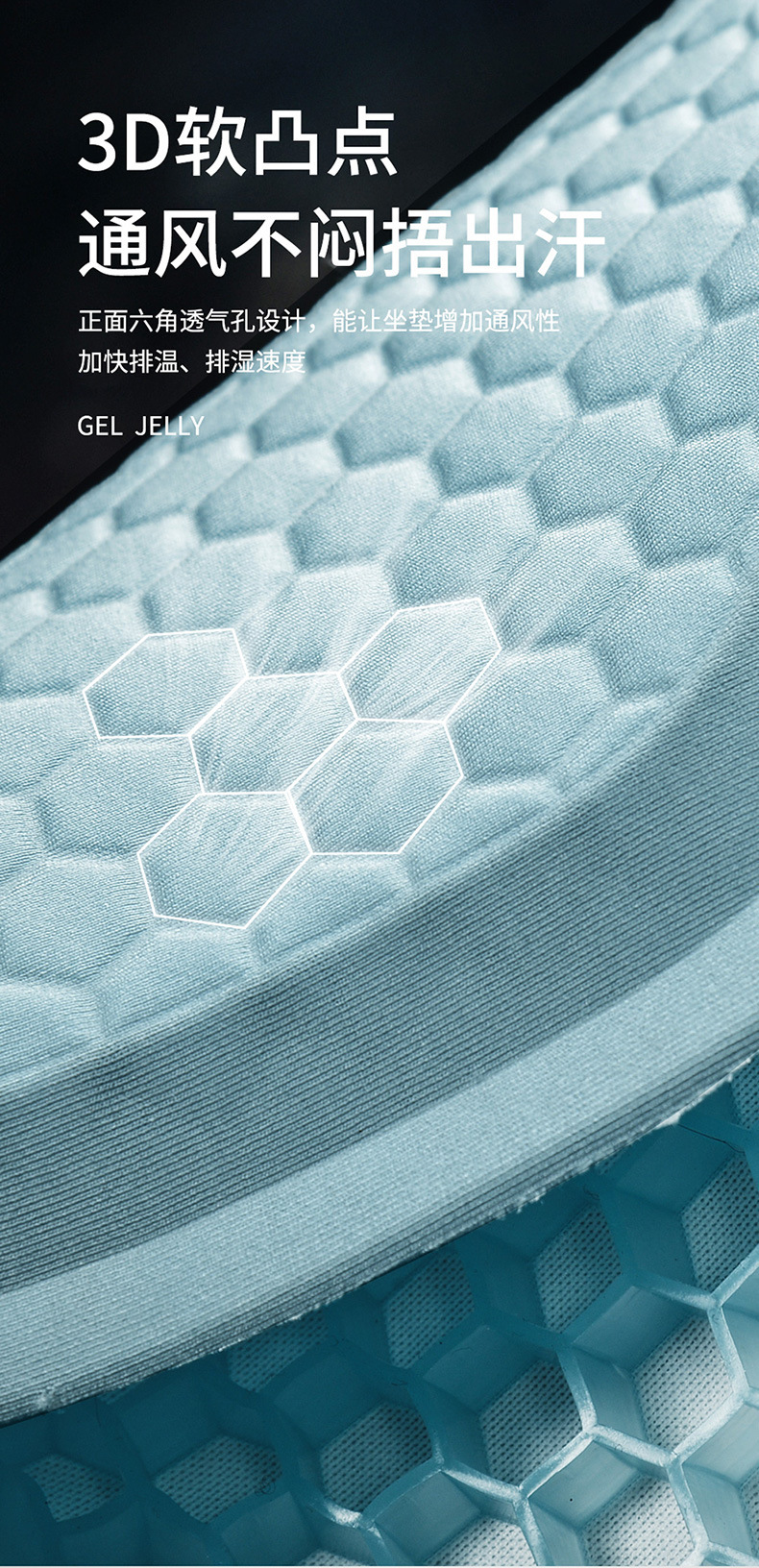 Summer Car Multifunctional Seat Cushion Egg Gel Seat Cushion Four-Season Universal Honeycomb Office Soft Cooling Cushion Breathable