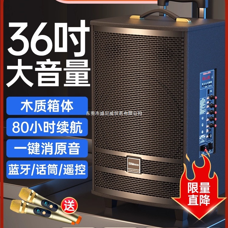 Xinke Square Dance Speaker 2025 New Model Outdoor Karaoke High-Power Trolley Speaker Bluetooth Professional Performance