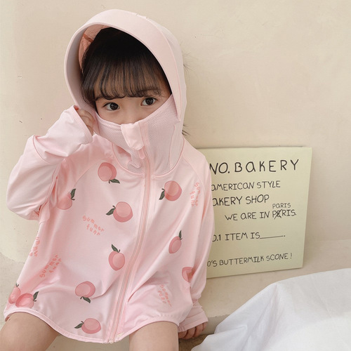  New Unisex Children's Ice Silk Sun Protective Shirt, Super Thin Breathable UV Blocking Skin Clothing Wholesale, One Piece Shipping