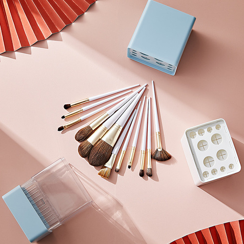 Korean style eyebrow pencil storage box, desktop dust-proof makeup brush storage bucket, dressing table pen powder brush lipstick brush storage