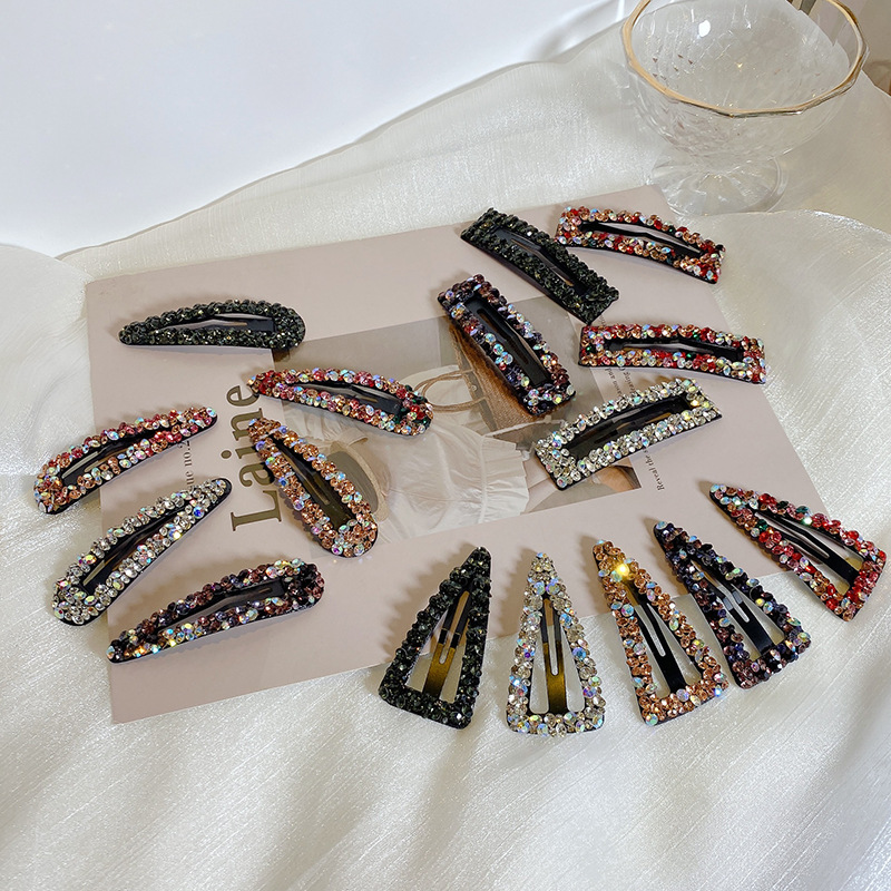 Glitzernde Strass Haarspangen Und Snap Clips Für Elegante Styles_voghion.com