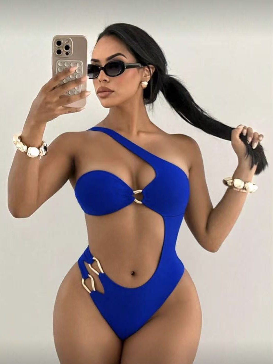 Stock2026 Europa y los Estados Unidos nuevos bikini unidos bikini color sólido sexy trajes de baño transfronterizos trajes de baño