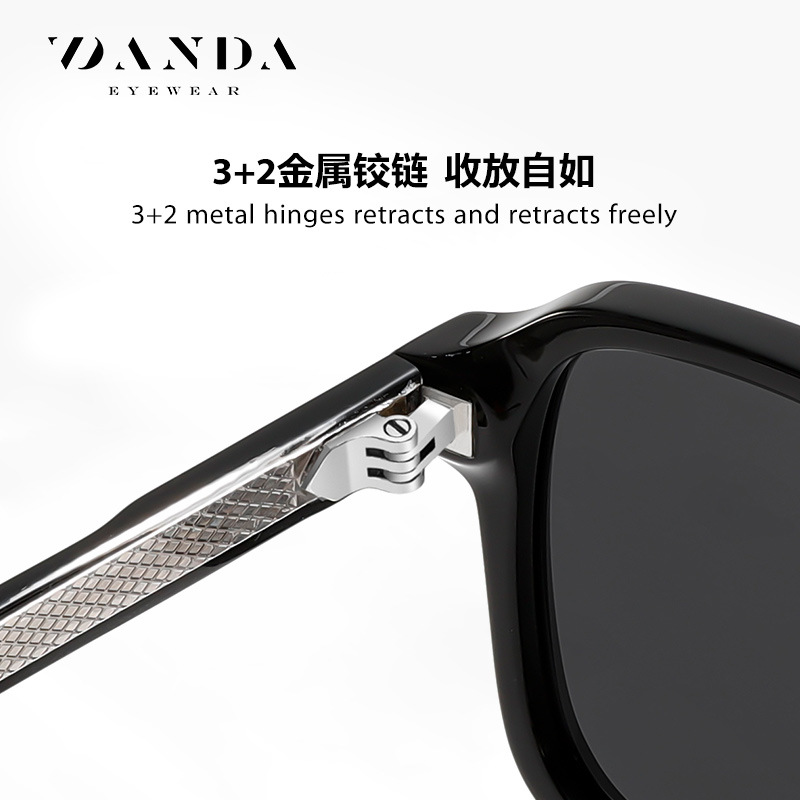 Lente polarizador de venta caliente de comercio exterior S32133 Gafas de sol de protección solar al aire libre transfronterizas de moda Gafas de sol hechas a mano con ácido acético