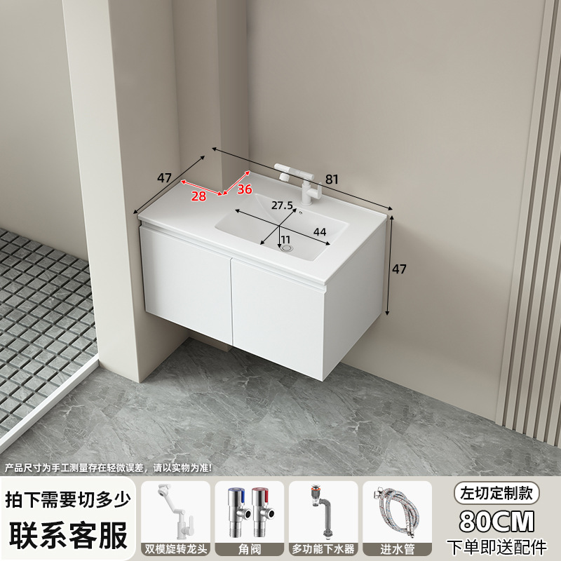 Ángulo cortado panal de abeja gabinete de baño cerámica integral lavabo de forma especial tamaño de inodoro envase lavabo de columna de tubo