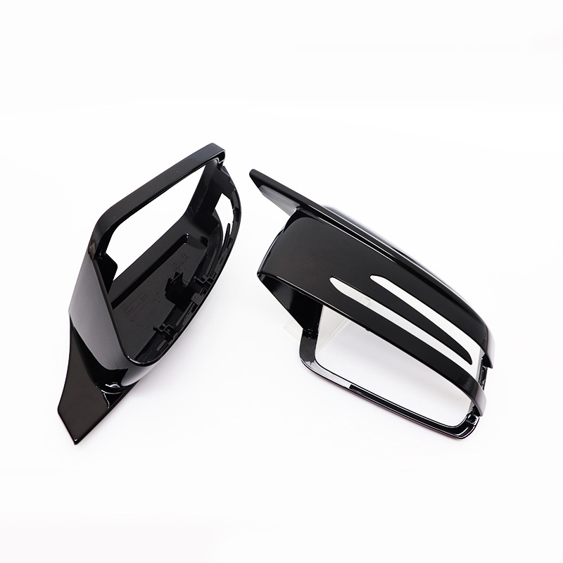 Cross-border suitable for Mercedes-Benz C- Class W204 C200 C250 C350 carbon fiber pattern bright black horn rearview mirror