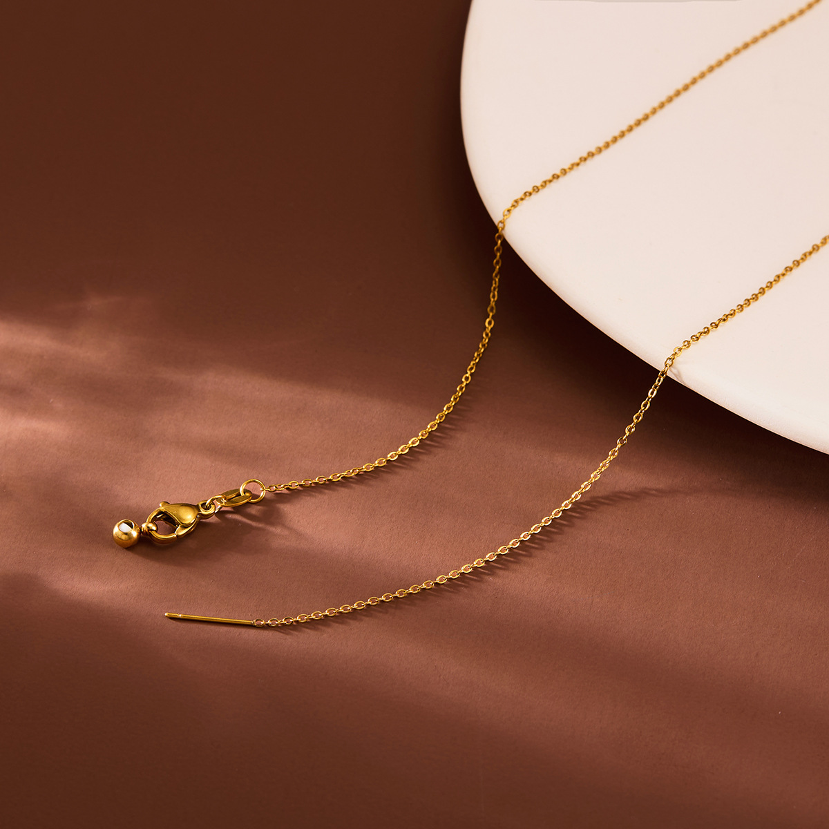 O-Chain de aguja dorada (cada uno envuelto por separado sin nudos)