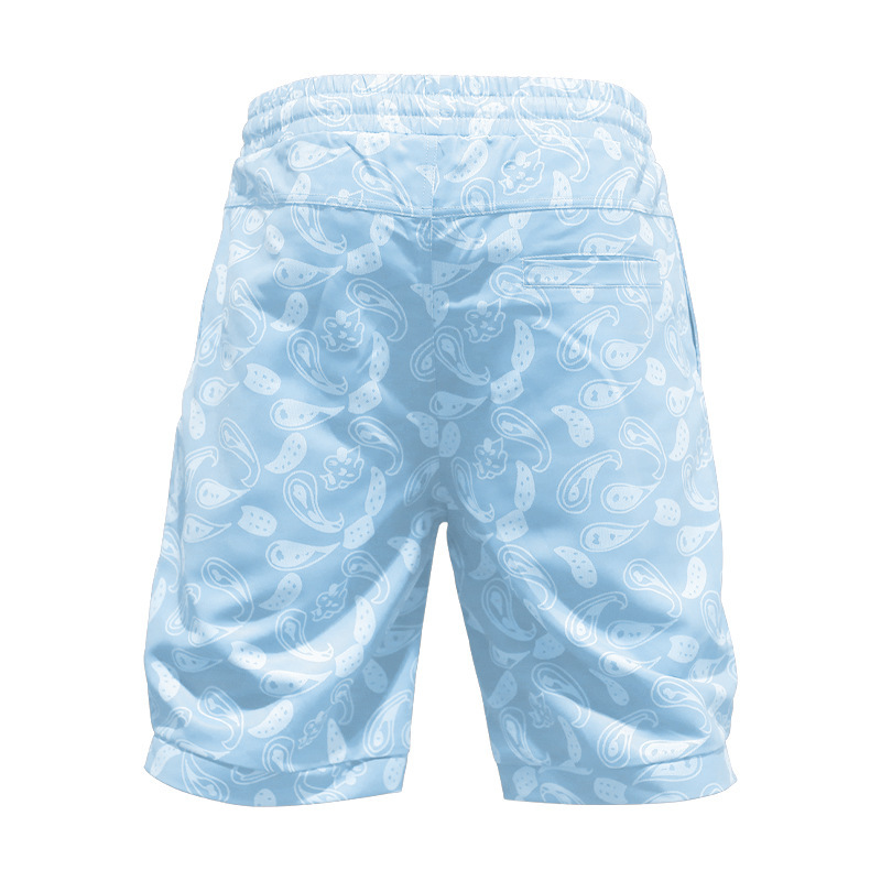 Capris da uomo casual con stampa personalizzata della nuova estate 2024 Pantaloncini traspiranti con lacci in cotone denim_voghion.com