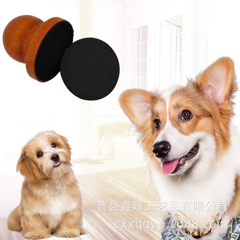 Raspador de uñas de madera para perros, plataforma de lima para mascotas de gato de madera maciza, tabla de reparación de uñas de gato redonda conveniente