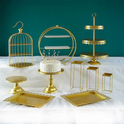 De estilo europeo de la boda decoración de mesa de postre decoración de la tarde té merienda placa bandeja de la torta soporte de exhibición de la Mesa de descanso de té