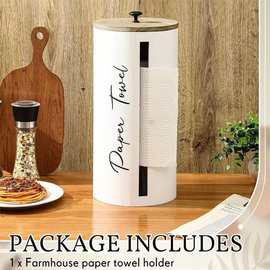 木质桌面纸巾盒厨房台面立式餐巾纸盒带盖实木收纳盒木质纸巾架