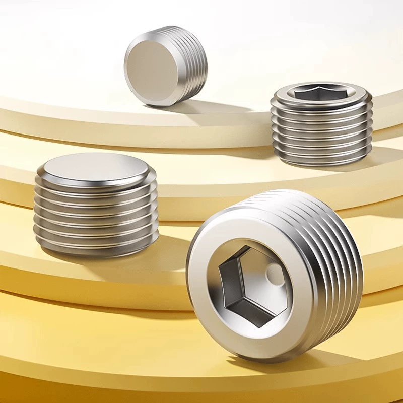 Шестигранная заглушка из нержавеющей стали 304, заглушка с наружной резьбой, трубная заглушка NPT12G, масляная заглушка 1/2 дюйма, 3/4 дюйма, 1 дюйм