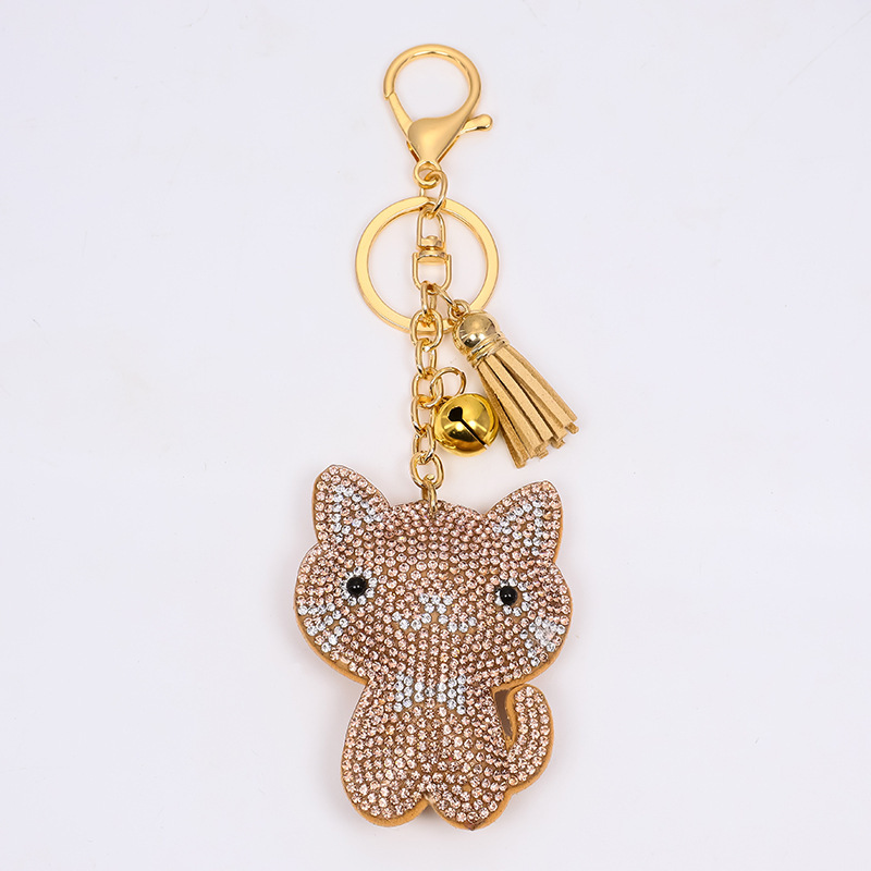 クロスボーダーのホットモデル韓国のベルベットには、猫と毛玉のキーホルダーの女性バッグのアクセサリーが飾られています|undefined