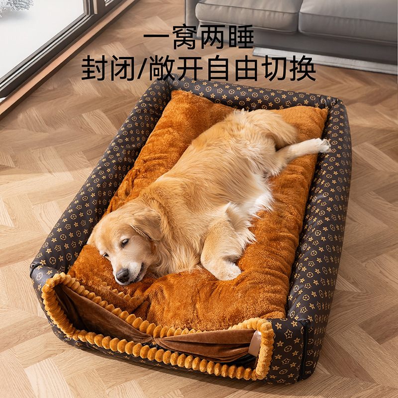 Otoño y invierno nuevo estilo de lujo perros, perros de madera dorada, perros de casa, perros de gato, perros de gato, perros de mascotas transfronterizas