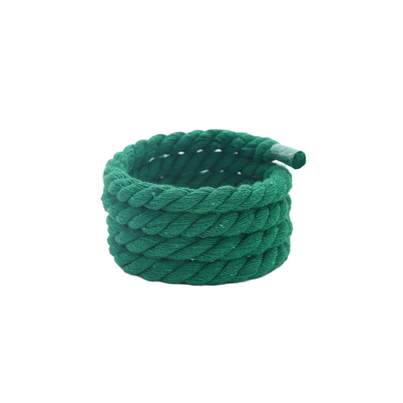 Cuerdas de zapatos Kurojin 8mm accesorios tejidos a mano diy cuerda de algodón de tres hebras colorida engrosada decoración de algodón de hilado