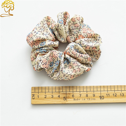 ins Japanese and Korean version of headwear new sweet floral large intestine hair ring girl forest style ponytail hair rope three-state fabric