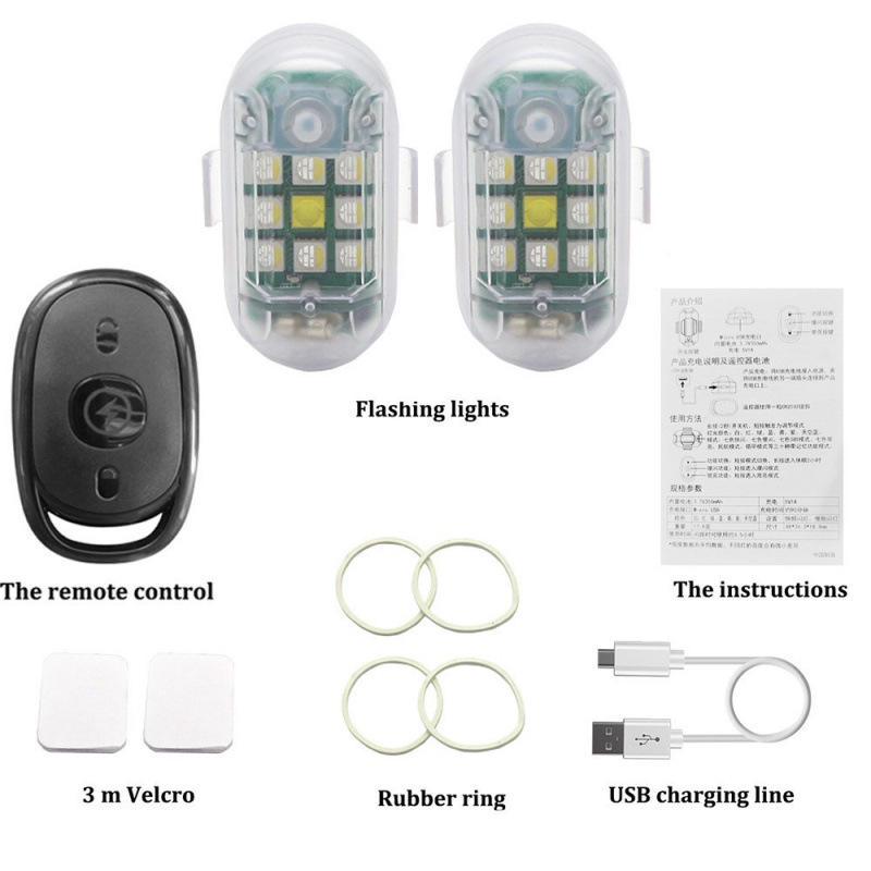 Motocicleta eléctrica LED flash luz de avión luz trasera de bicicletas auto decoración luz de advertencia luz piloto