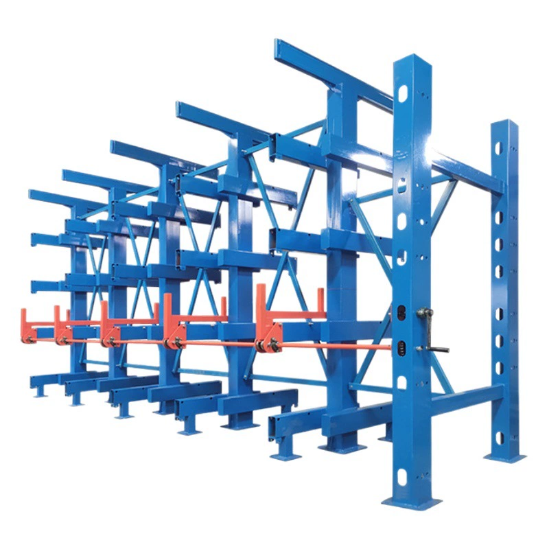 Телескопические консольные стеллажи для хранения труб и листов, многоярусные односторонние и двусторонние стеллажи для тяжелых нагрузок