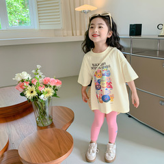 女童夏裝2024新款短袖T恤兒童衣服女寶寶體恤上衣夏季打底衫童裝