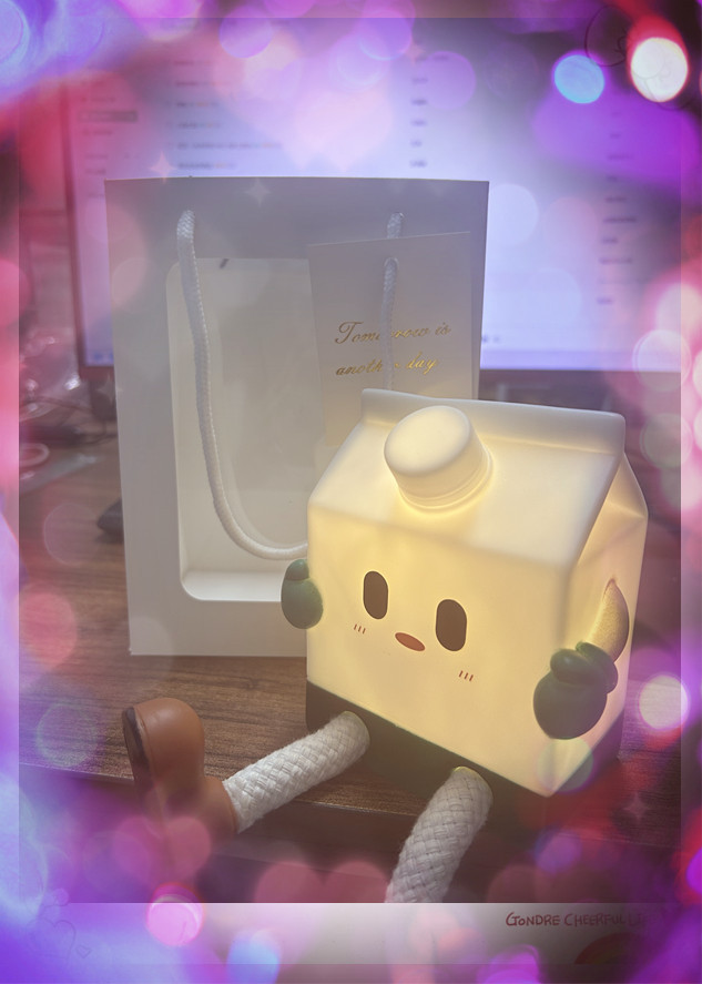 밀크 박스 야간 조명 + 오리지널 박스 + 절묘한 기프트 백