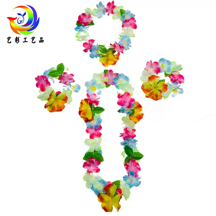 加叶30对套装花环30对头花18对手环6对升级款涤纶布手环花环套装