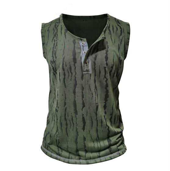 2025 summer new cross-border European and American men's sleeveless printed vest foreign trade fitness sports top elastic