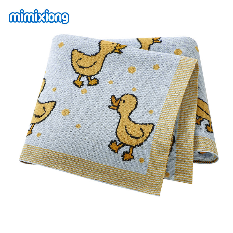 Caricatura pato jacquard mantas mantas mantas de aire acondicionado mantas de siesta Amazon mantas de punto mantas de venta caliente transfronteriza