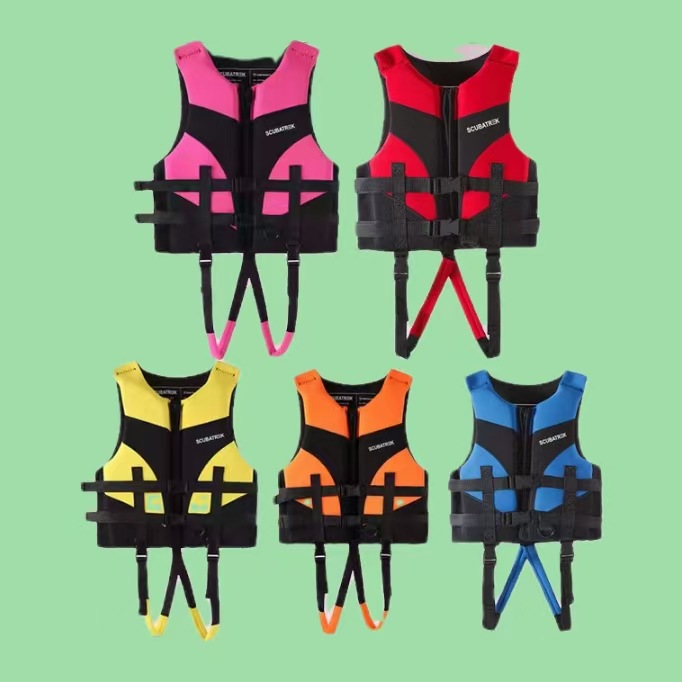 Suministro directo de fábrica para niños chaleco salvavidas chaleco profesional natación ropa de aguas termales niños y niñas snorkeling ropa flotante caliente