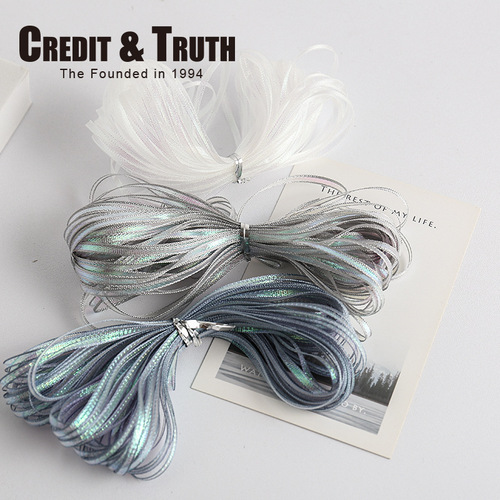 Wholesale 3.0mm ribbon floral fantasy yarn 3mm thin ribbon gift packaging small gift decoration ribbon headdress