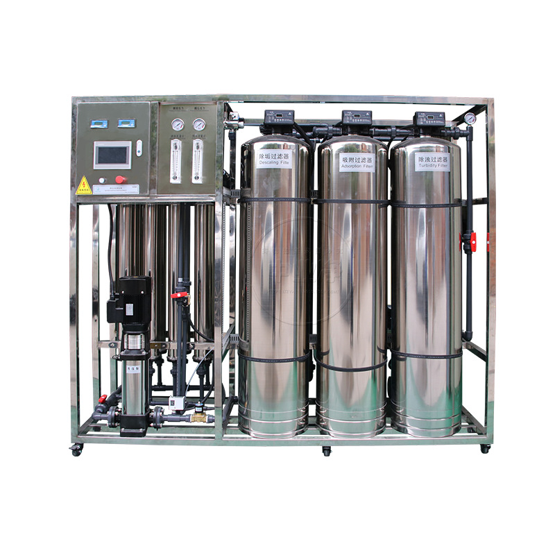 Equipo de ósmosis inversa RO totalmente automático tanque de fibra de vidrio de plástico 2 toneladas de equipos de tratamiento de agua integrados de cosméticos industriales personalizados