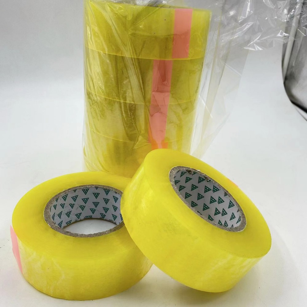 Cinta de sellado transparente 4,5 embalaje expreso sellado de embalaje cinta adhesiva amarillo gran rollo cinta caja completa