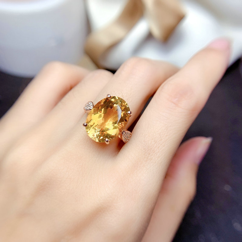 Fashion Oval Copper Plating Artificial Crystal Open Ring
