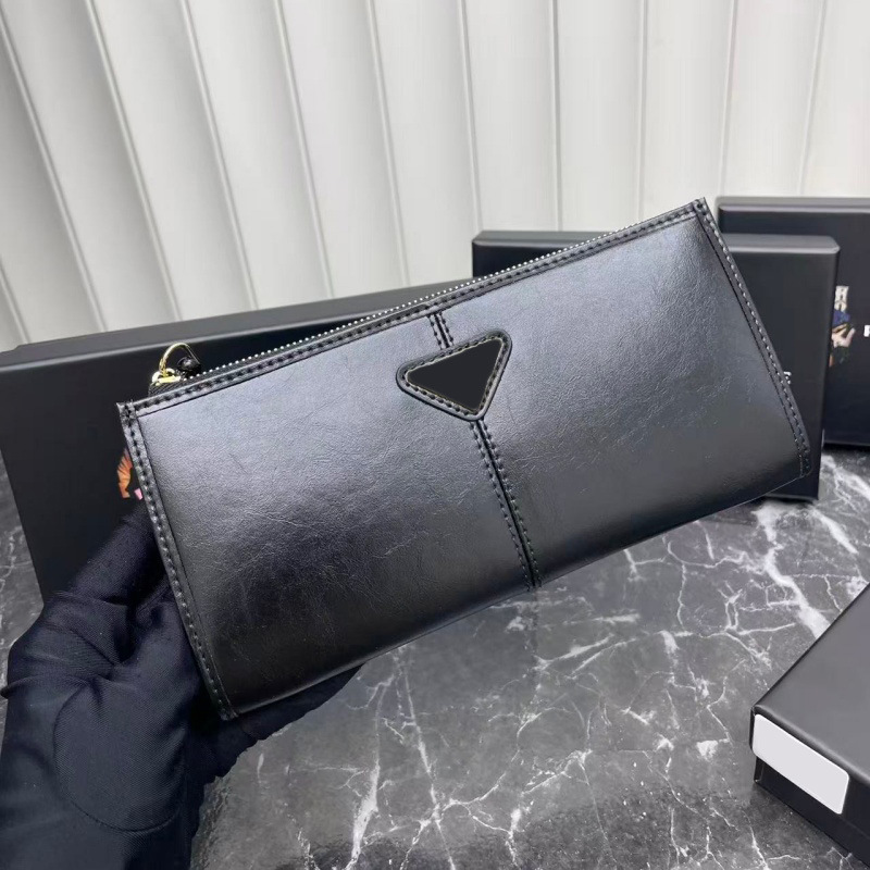 In-stock long wallet 2026 new model, fashionable, versatile, simple design, clutch bag, multi-card, long zipper, trendy cross-border