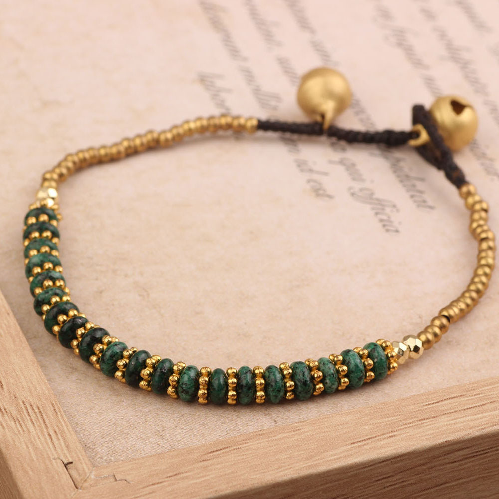 17g Weight Bracelets Classification Turquoise, Wax rope, Copper Chain Material Beaded Chain Chain Type Holiday, Daily Occasion turquoise, rope, Copper Material Color Block Pattern All Seasons Season Women's Gender Knitting Design Casual, Simple Style Style Casual Simple Style Color Block Turquoise Rope Copper Beaded Chain Beaded Bracelets Wholesale 7