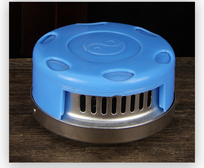 Stainless Steel Moxibustion Box Portable Warming Moxa Burner with Heat Shield Lid Single Hole 80g preparation
