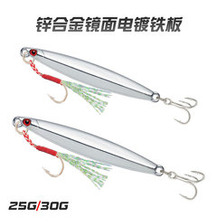 Bass Lure Casting Zinc Alloy Plated Iron Plate 25g 30g Bionic Fake Baits Freshwater and Saltwater Fishing Tackle