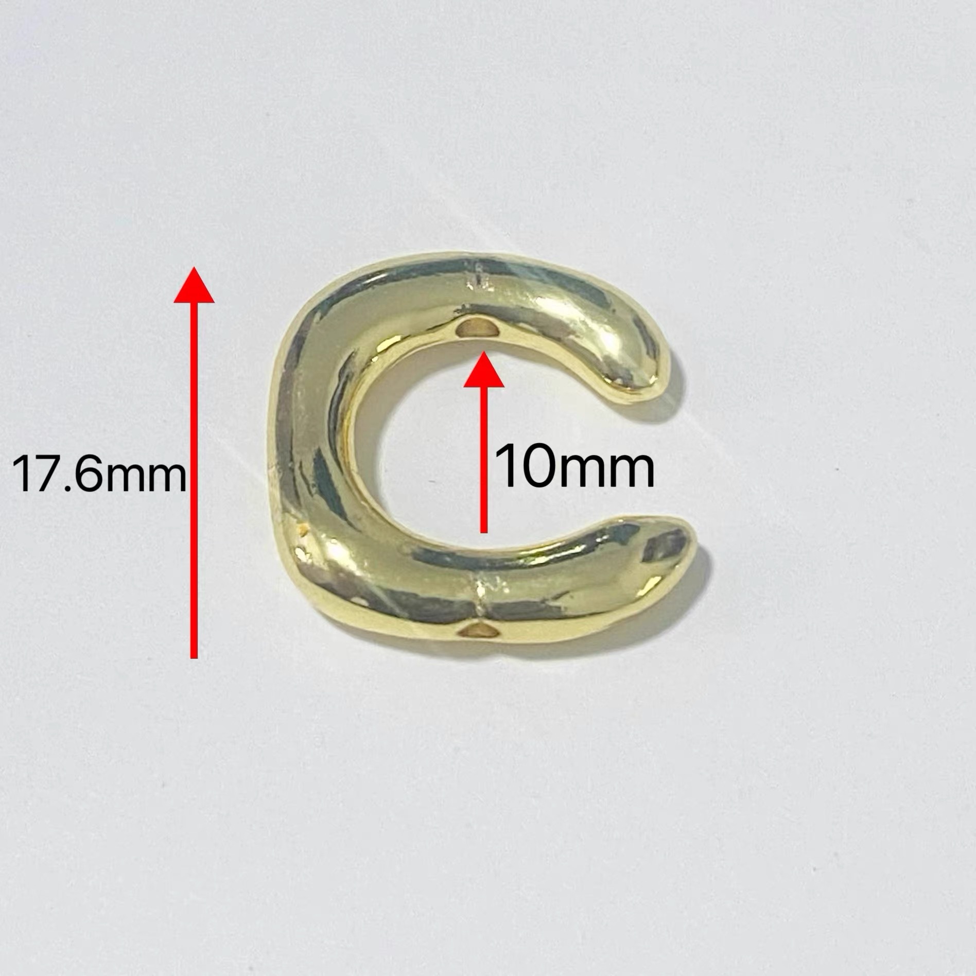 Color-Preserving U-Shaped Horseshoe Gold Spacer Beads Accessories for Handmade DIY Bracelets and Jewelry, Versatile Beading Materials Wholesale