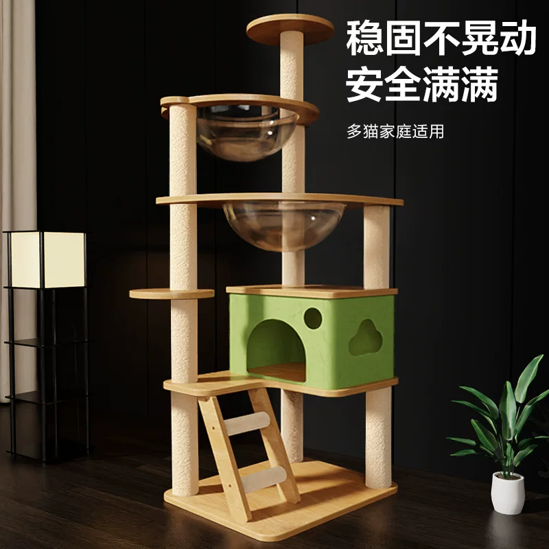Cat Climbing Tower, Space‑Style Universal Climber, Multi‑Level Year‑Round Play, Compact