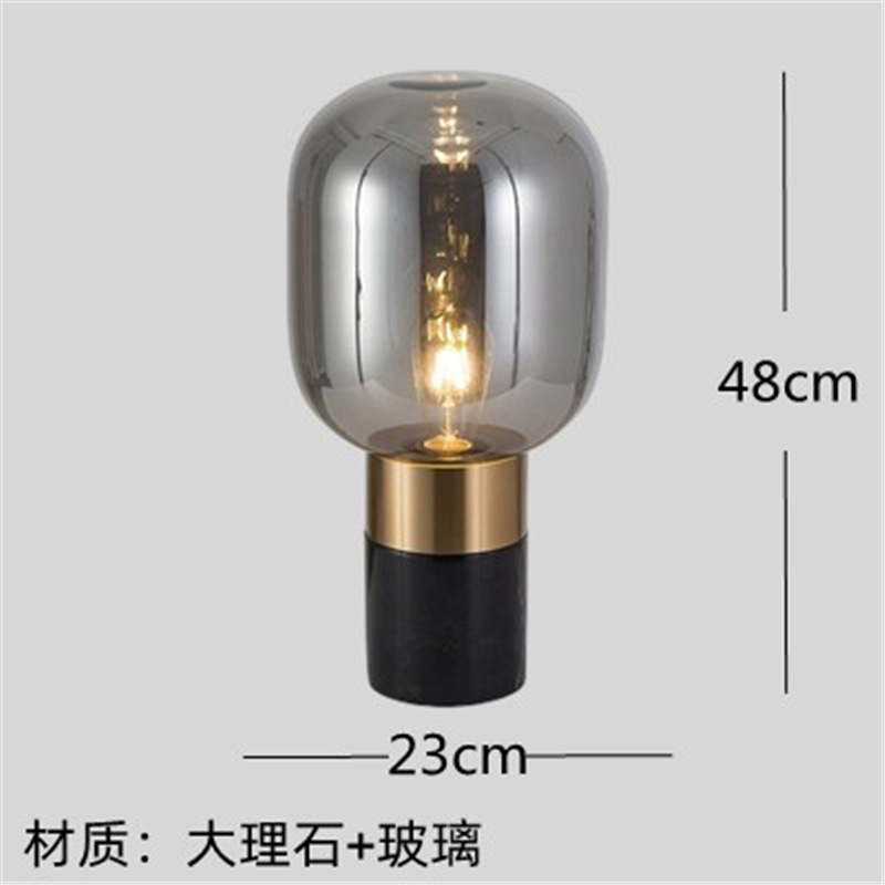 クリエイティブデザイン北欧シンプルで豪華な電気スタンド寝室ベッドヘッドランプ感リビング装飾ガラス|undefined