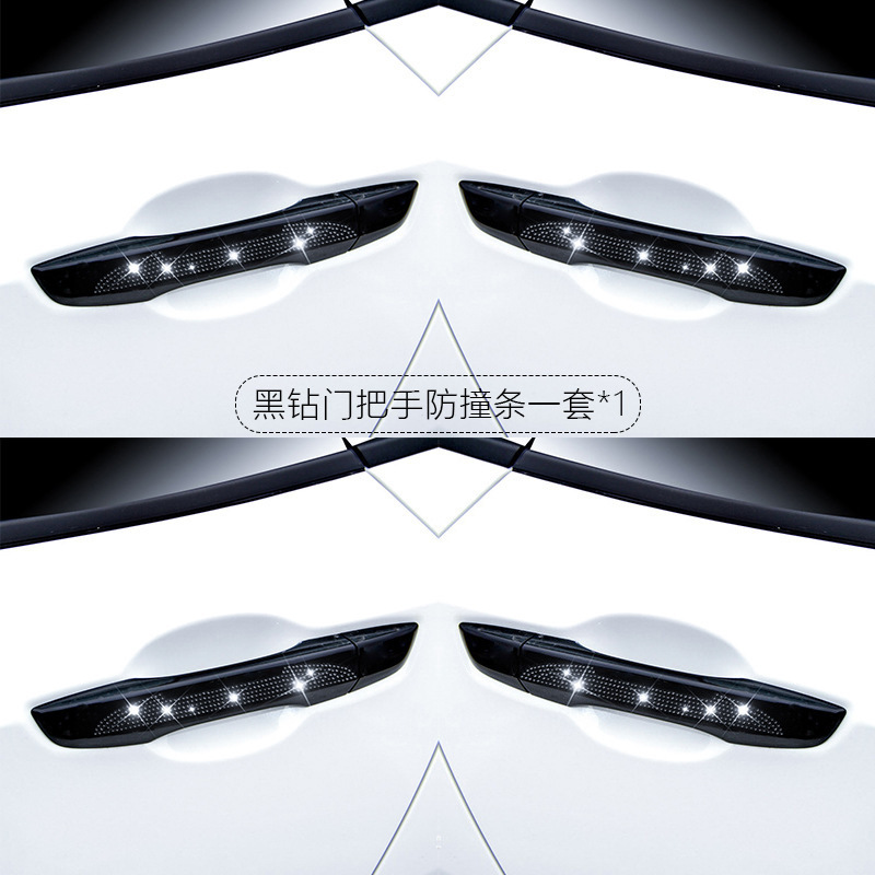 Car Door Handle Protective Film with Diamonds, Anti-Scratch Handle Sticker, Car Door Bowl Anti-Scratch Car Handle Protective Film