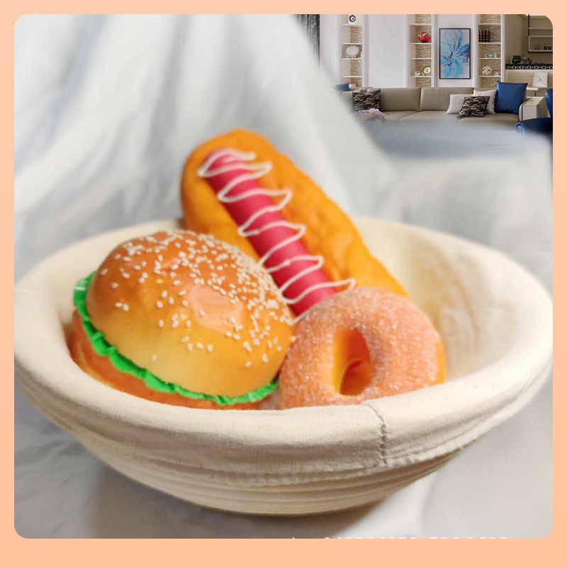 Rattan Storage Basket Bamboo European Style Natural Rattan Bread Fermentation Bowl Oval Bowl Fruit Basket Storage Basket Vietnam